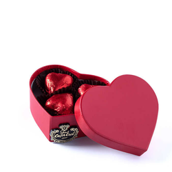 Heart Shaped Special Chocolate Box , 3 Chocolates - Thumbnail