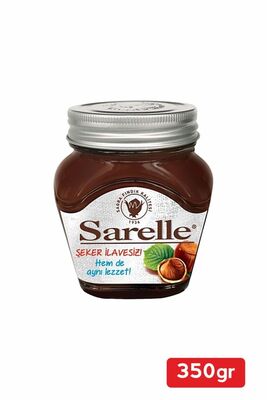 Sarelle Sugar-Free Chocolate Hazelnut Butter (Şekersiz Kakaolu Fındık  Ezmesi) 350g