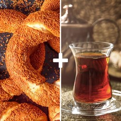 Turkish Simit and Turkish Tea - Thumbnail